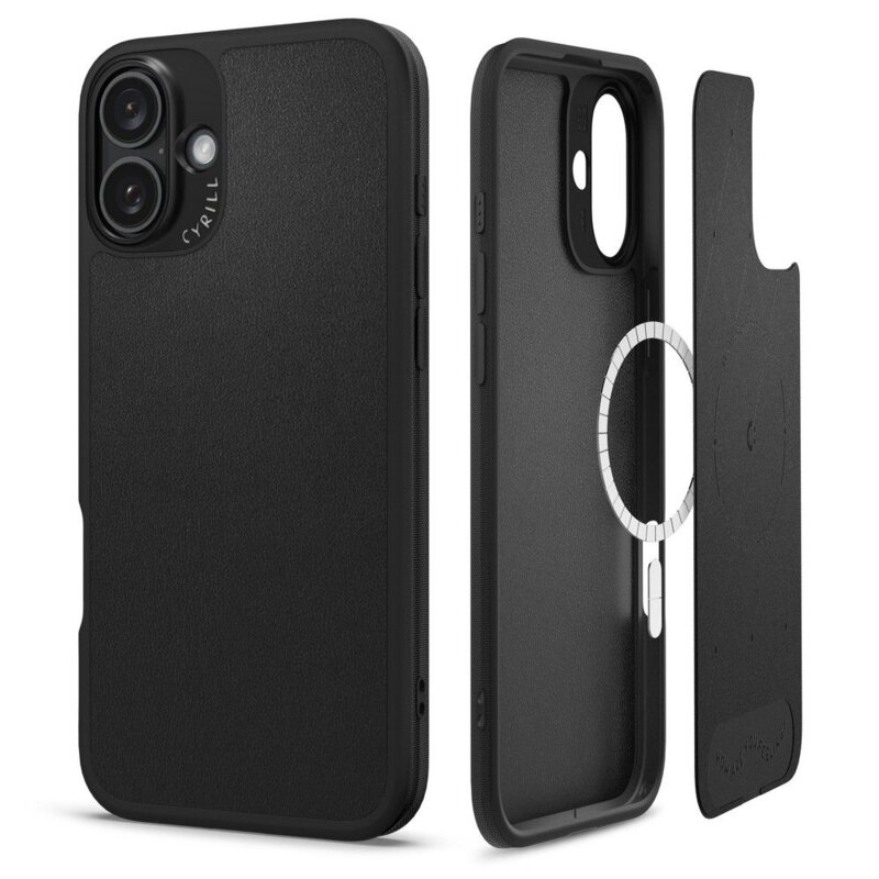 Husa iPhone 16 Spigen Cyrill Kajuk MagSafe, negru