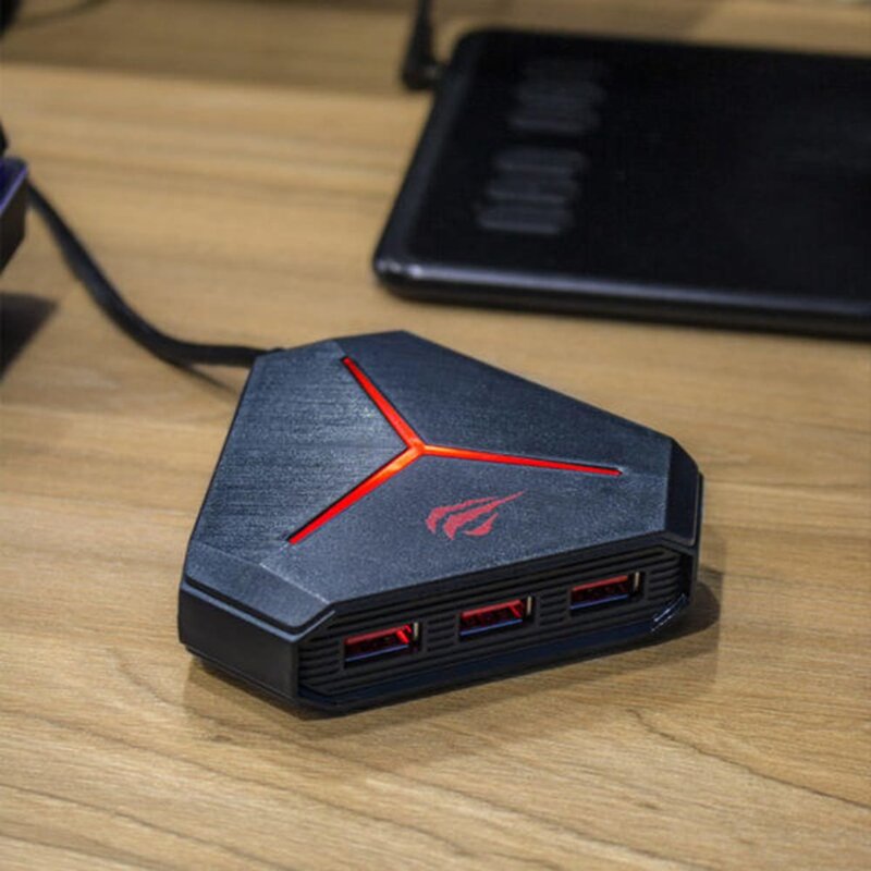 Docking Station, hub USB, Jack 3.5mm, 5V Havit, negru, H95