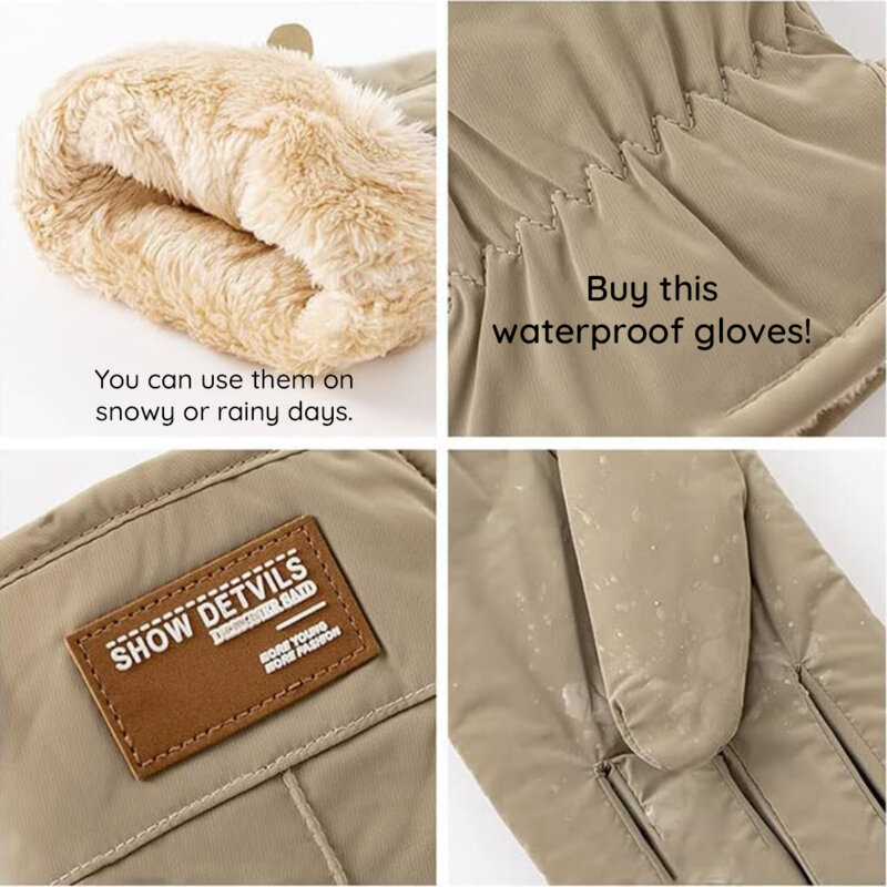 Manusi de ski unisex Techsuit, marime universala, negru, OG103