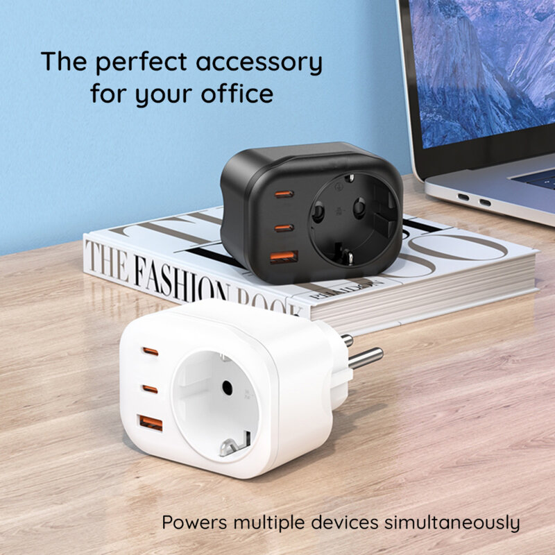 Incarcator priza USB 2x Type-C 30W Havit UC142 EU, negru