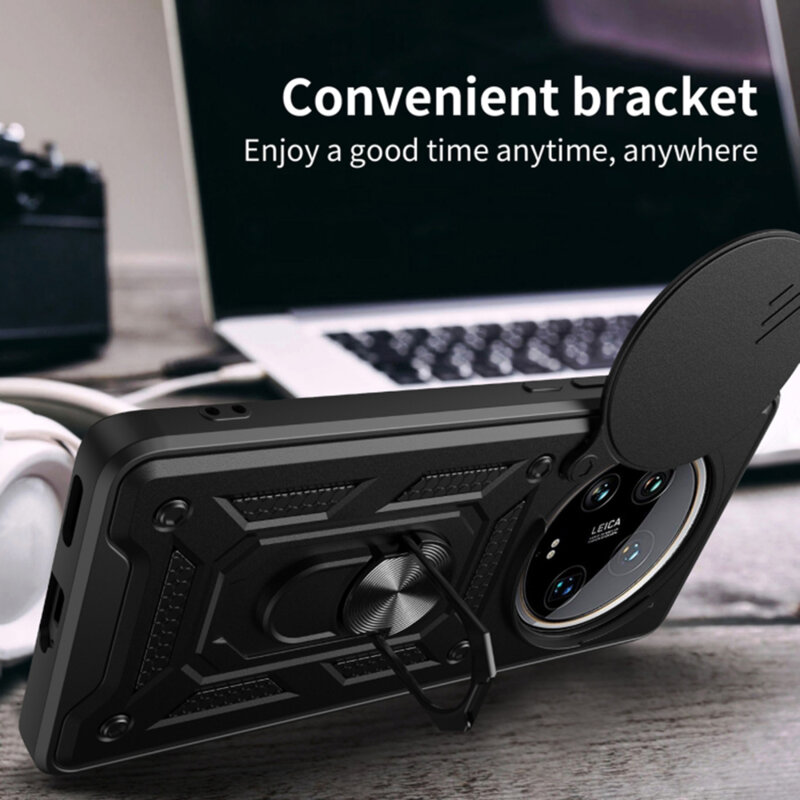 Husa Honor X9c protectie camera Techsuit CamShield Series, negru