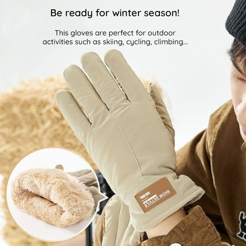 Manusi de ski unisex Techsuit, marime universala, bej, OG103