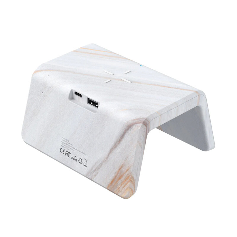 Incarcator wireless cu ceas digital 15W Havit W320, marble