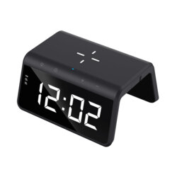 Incarcator wireless cu ceas digital 15W Havit W320, negru