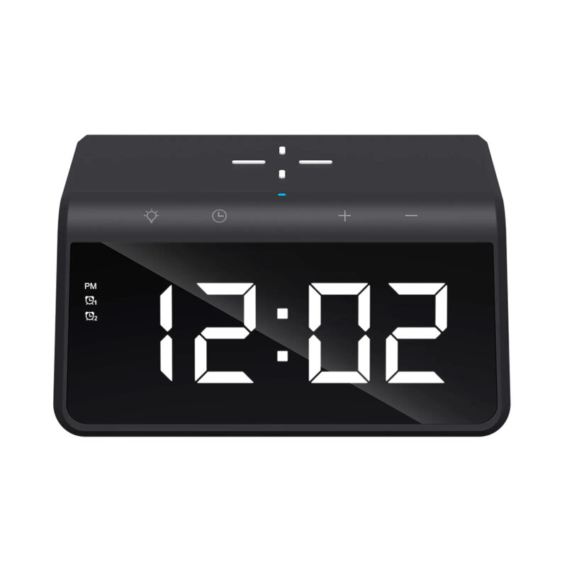 Incarcator wireless cu ceas digital 15W Havit W320, negru