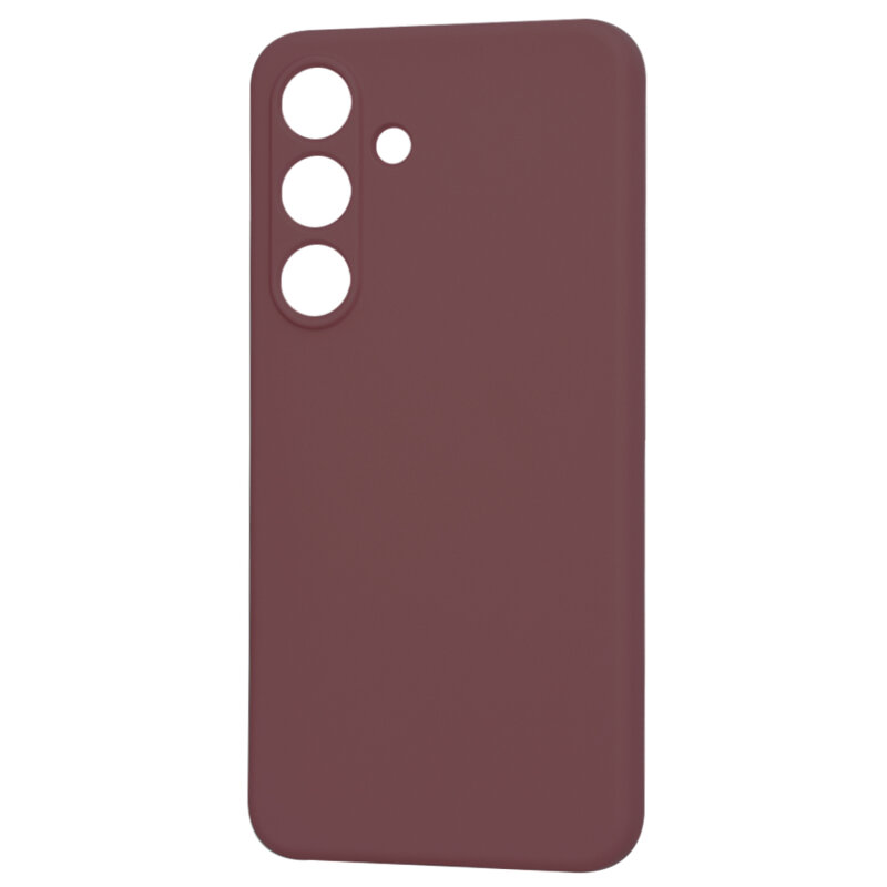 Husa silicon Samsung Galaxy S25 Techsuit SoftFlex, bordo