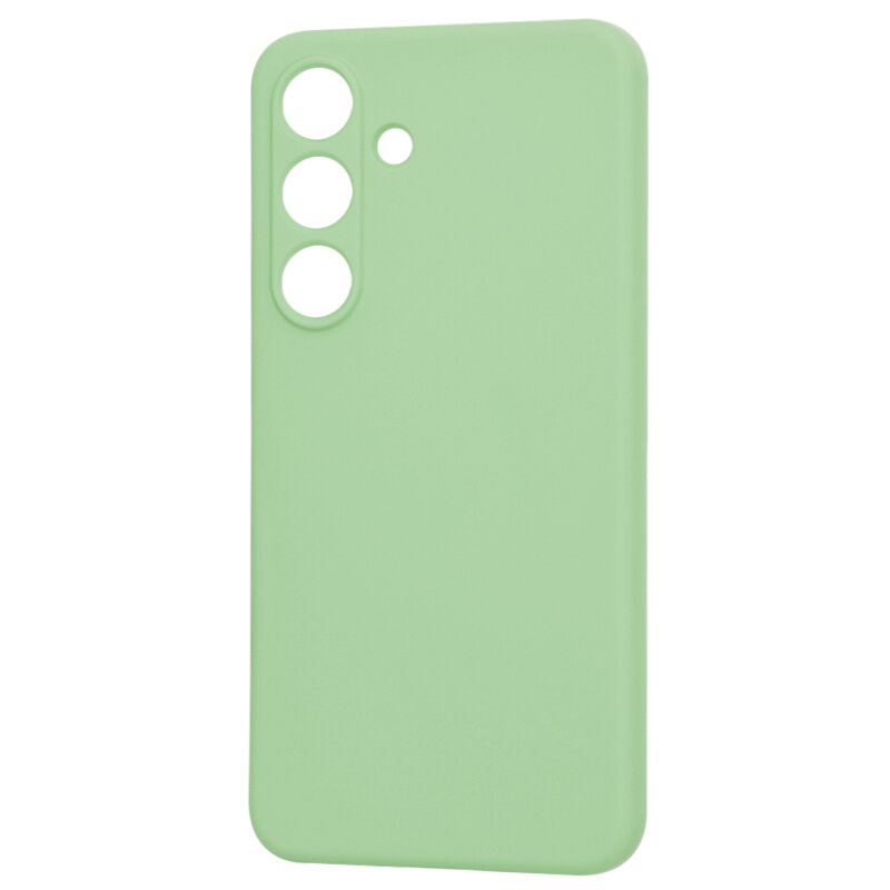 Husa silicon Samsung Galaxy S25 Techsuit SoftFlex, verde deschis