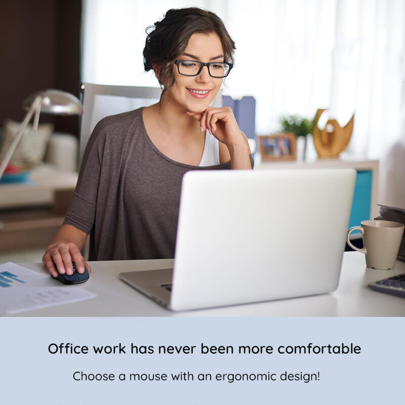 Mouse wireless pentru laptop 800-1600 DPI Havit MS989GT, albastru