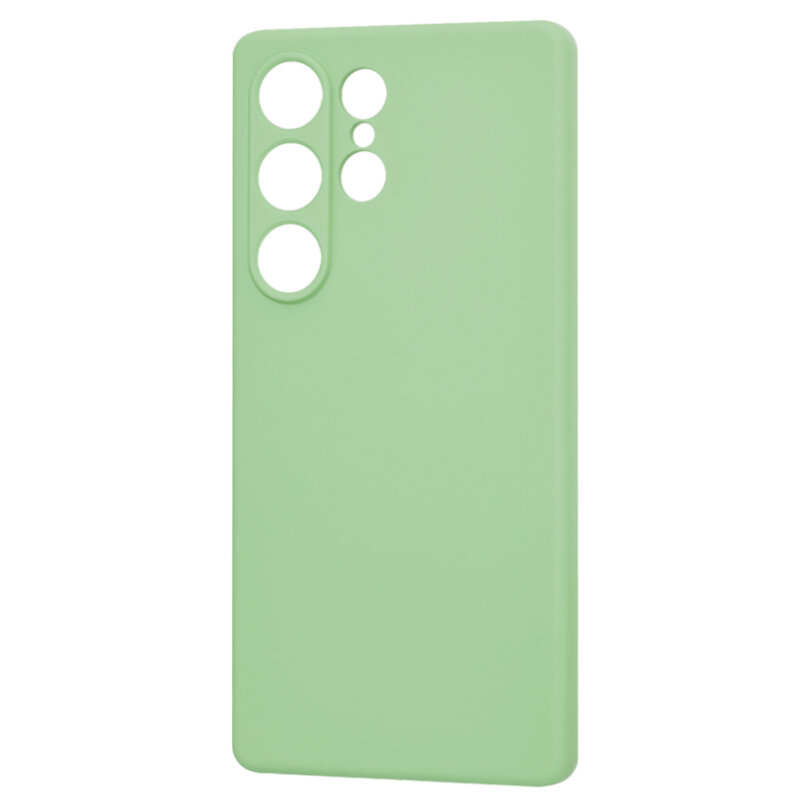 Husa silicon Samsung Galaxy S25 Ultra Techsuit SoftFlex, verde deschis