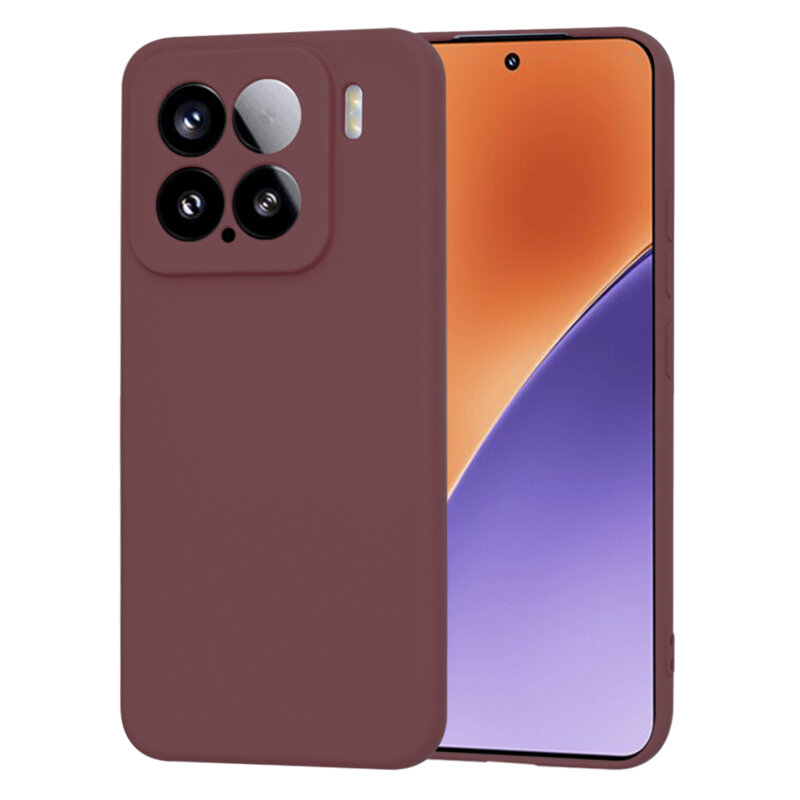 Husa silicon Xiaomi 15 Techsuit SoftFlex, bordo