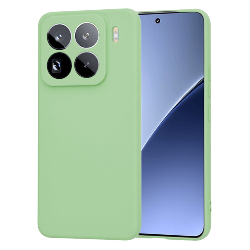Husa silicon Xiaomi 15 Pro Techsuit SoftFlex, verde deschis