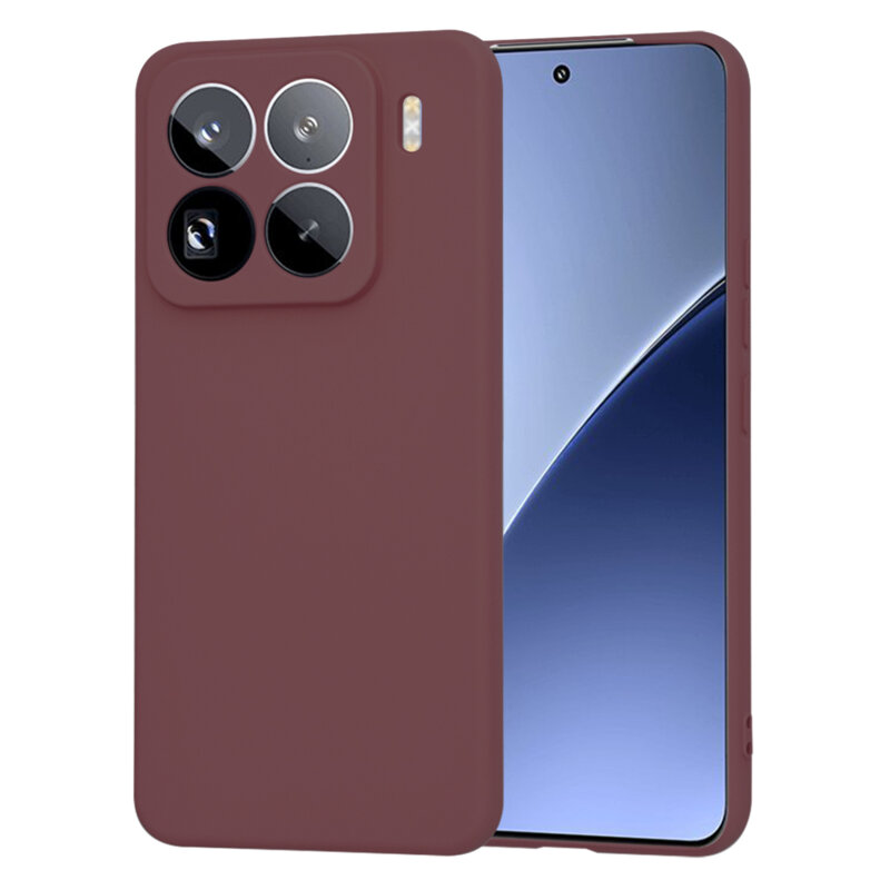 Husa silicon Xiaomi 15 Pro Techsuit SoftFlex, bordo