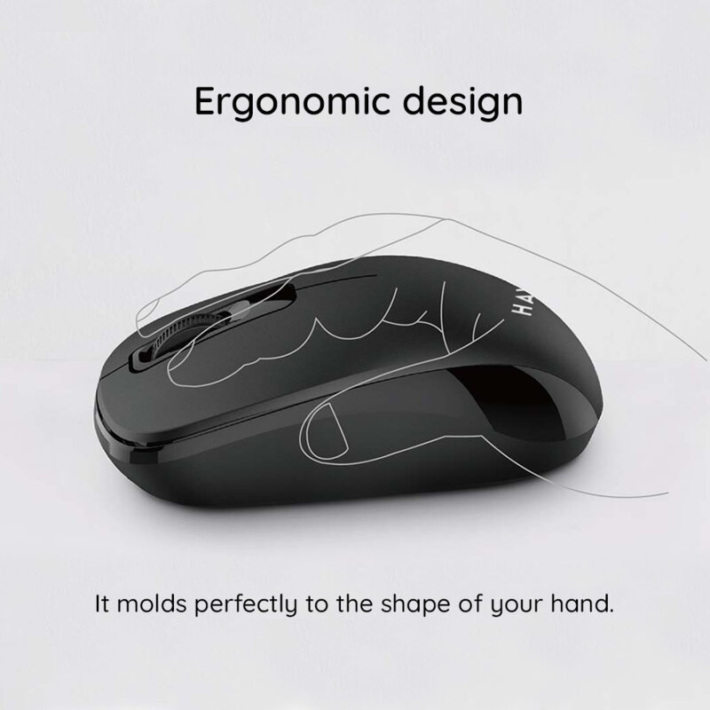 Mouse wireless pentru laptop 1200 DPI Havit MS626GT, negru / albastru