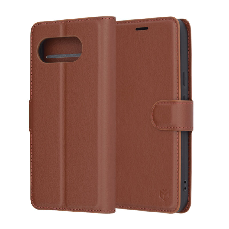 Husa Google Pixel 9a Techsuit Leather Folio, maro