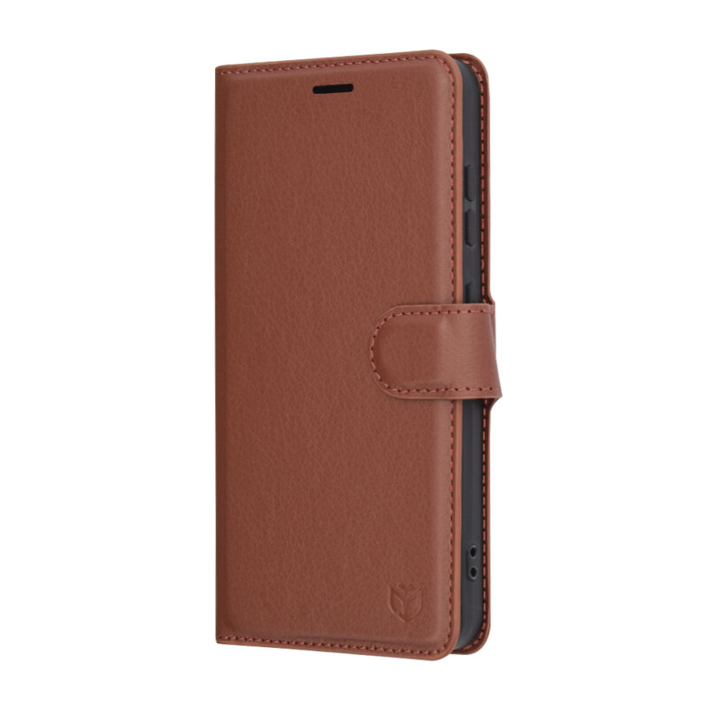 Husa Samsung Galaxy S25 Techsuit Leather Folio, maro