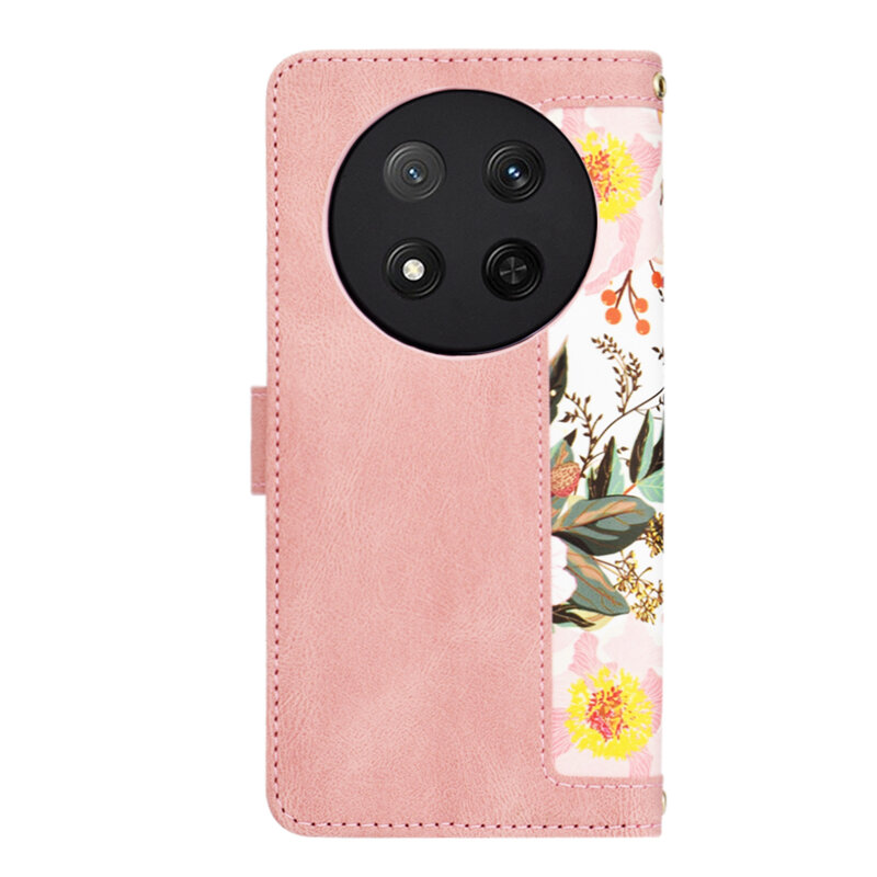 Husa personalizata fete Honor Magic7 Lite Techsuit FlipCraft, roz