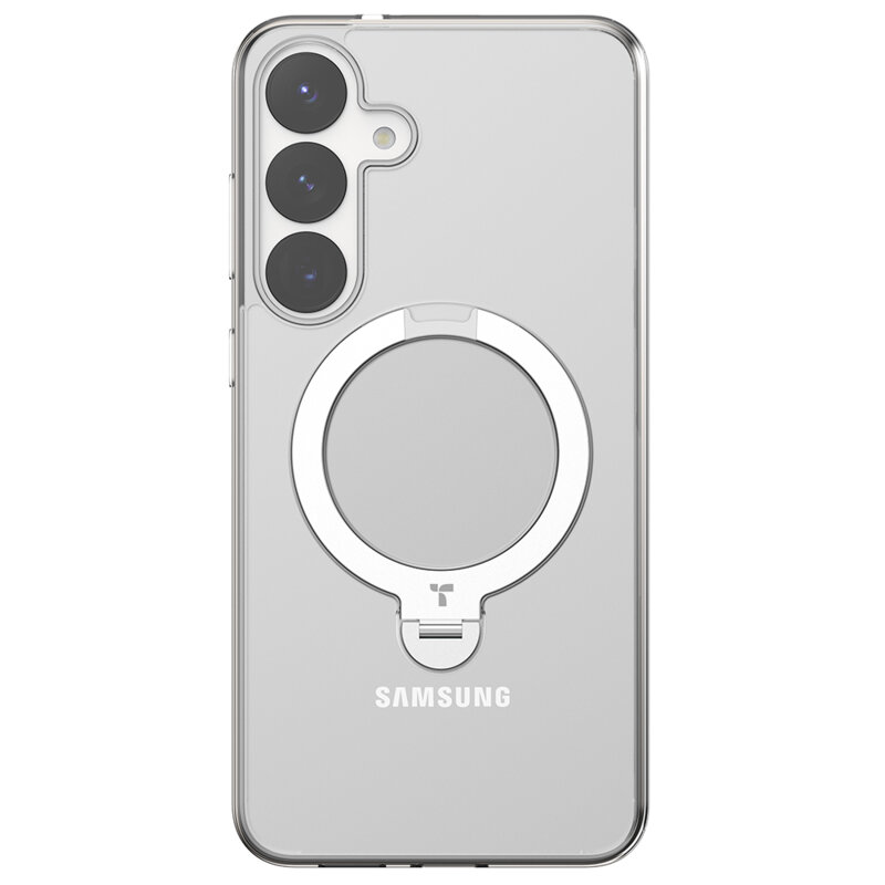 Husa Samsung Galaxy S25 Torras Ostand Spin MagSafe Series, transparenta