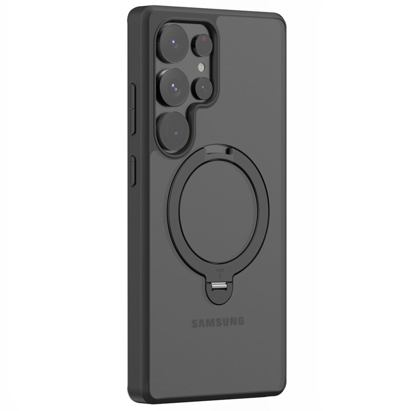 Husa Samsung Galaxy S25 Ultra Torras Ostand Spin Series, negru