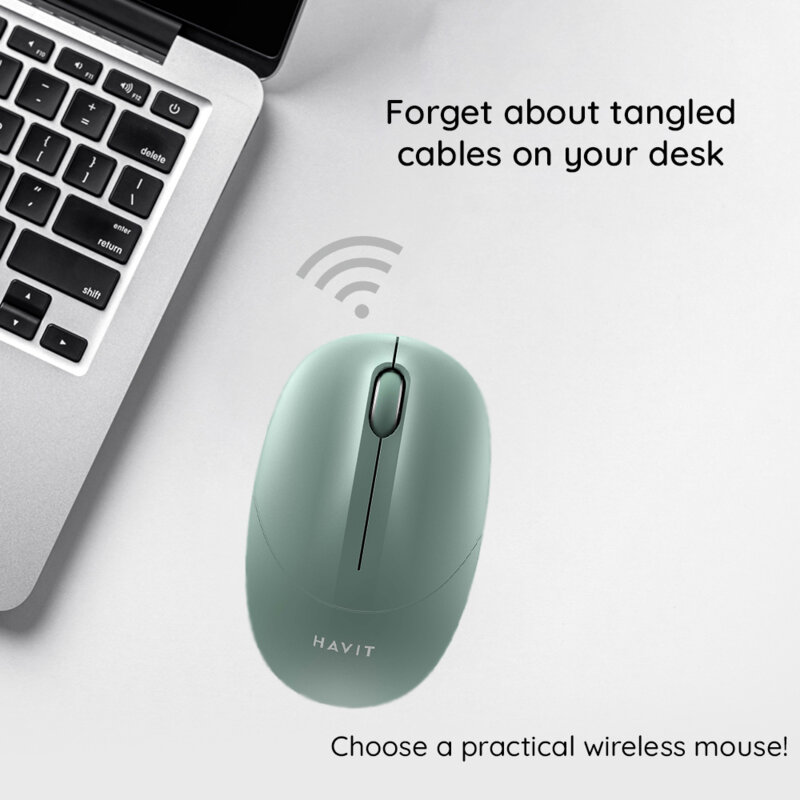 Mouse wireless 2.4GHz, 1600 DPI pentru laptop Havit MS54GT