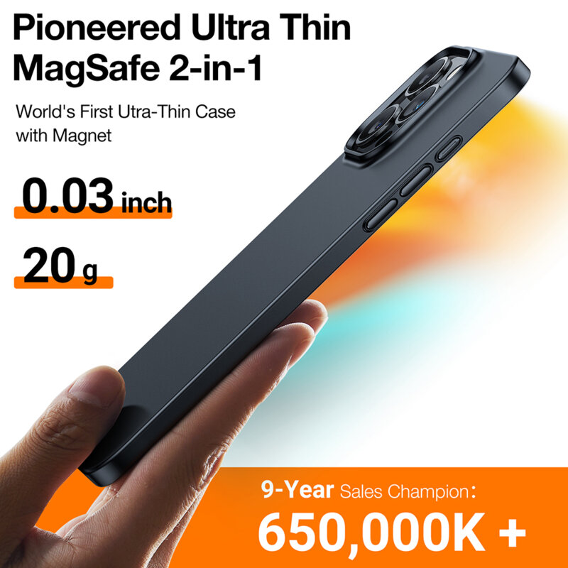 Husa iPhone 15 Pro Torras OriginFit-Mag Series, negru