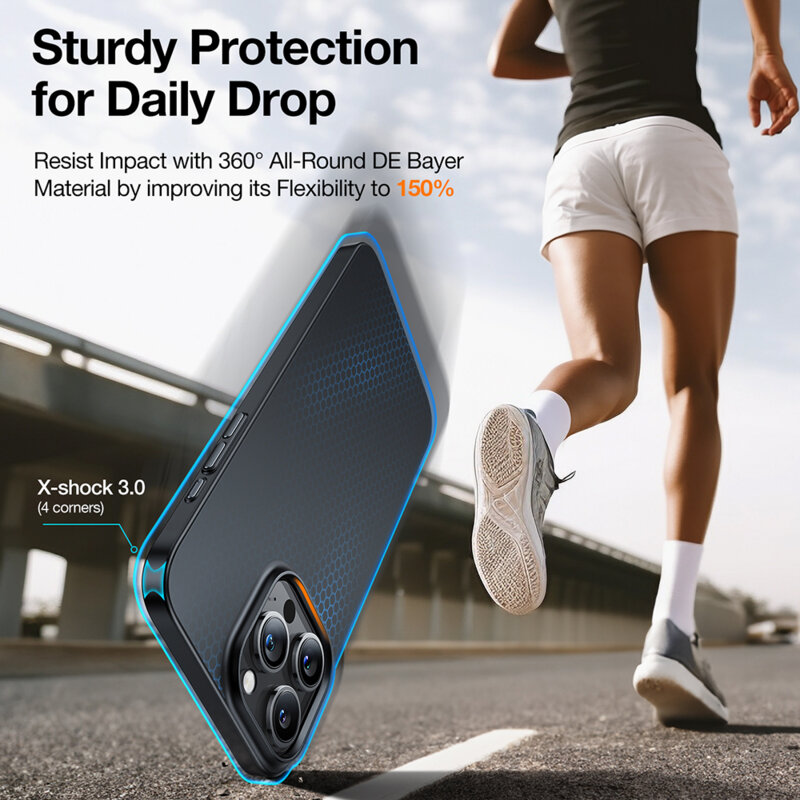 Husa iPhone 15 Pro Max Torras OriginFit-Mag Series, negru