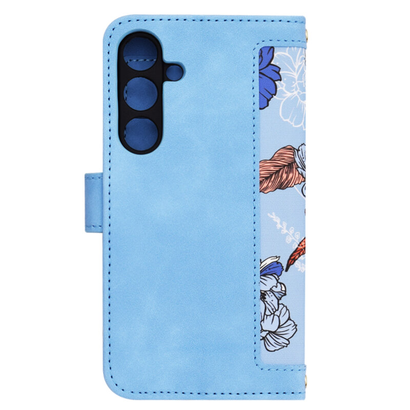 Husa personalizata fete Samsung Galaxy S25 Techsuit FlipCraft, bleu