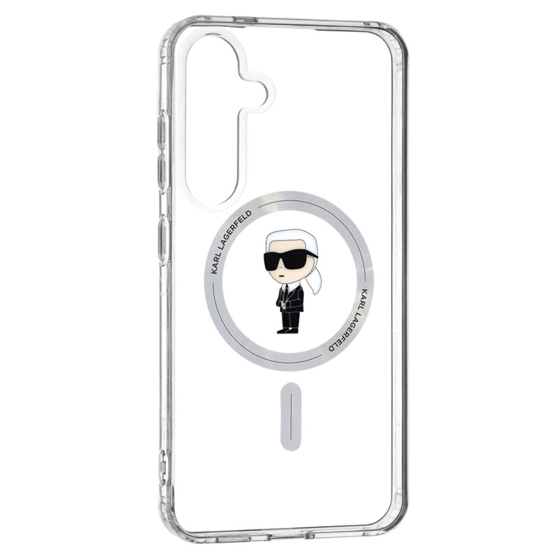Husa Samsung Galaxy S24 Plus Karl Lagerfeld IML MagSafe, Ikonik, transparent, KLHMS24MHFCKNOT
