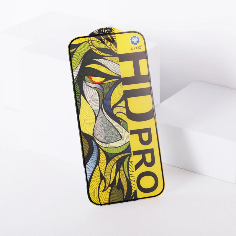 Folie sticla iPhone 16 Lito HD Pro Matte, negru