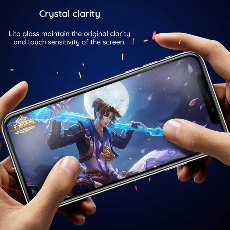 Folie sticla iPhone 16 Lito HD Pro Matte, negru