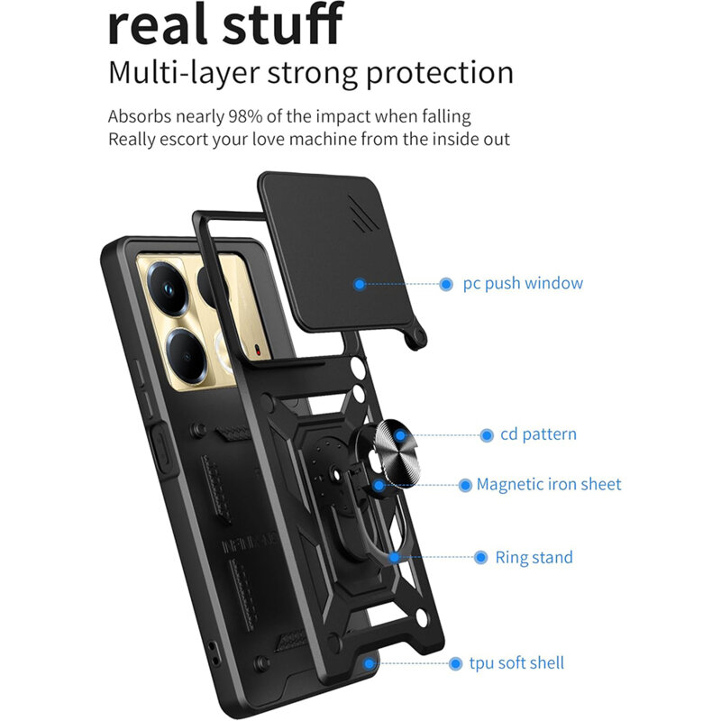 Husa Realme C63 protectie camera Techsuit CamShield Series, albastru