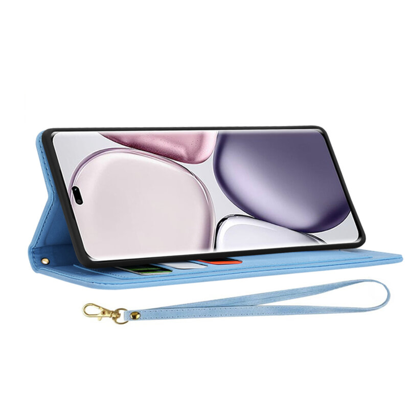 Husa personalizata fete Honor Magic7 Lite Techsuit FlipCraft, bleu