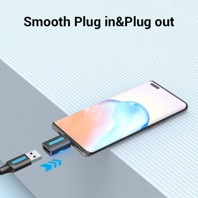 Adator Type-C la USB 3.0, OTG, 5Gbps, Vention, CDUB0, negru