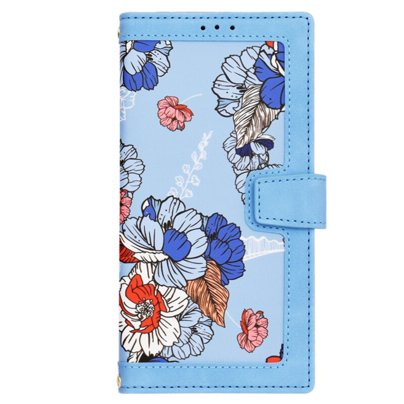 Husa personalizata fete Samsung Galaxy S25 Ultra Techsuit FlipCraft, bleu