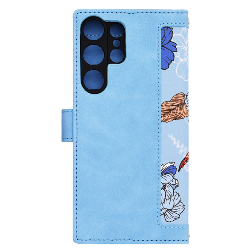 Husa personalizata fete Samsung Galaxy S25 Ultra Techsuit FlipCraft, bleu
