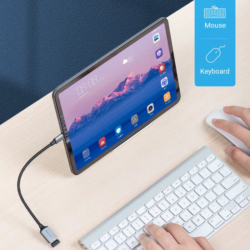 Adaptor OTG, Type-C la USB 3.0, 5Gbps, Vention, CCXHB, gri