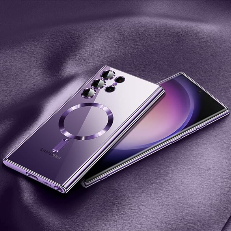 Husa premium Samsung Galaxy S25 Ultra Techsuit Luxury Crystal MagSafe, rosu