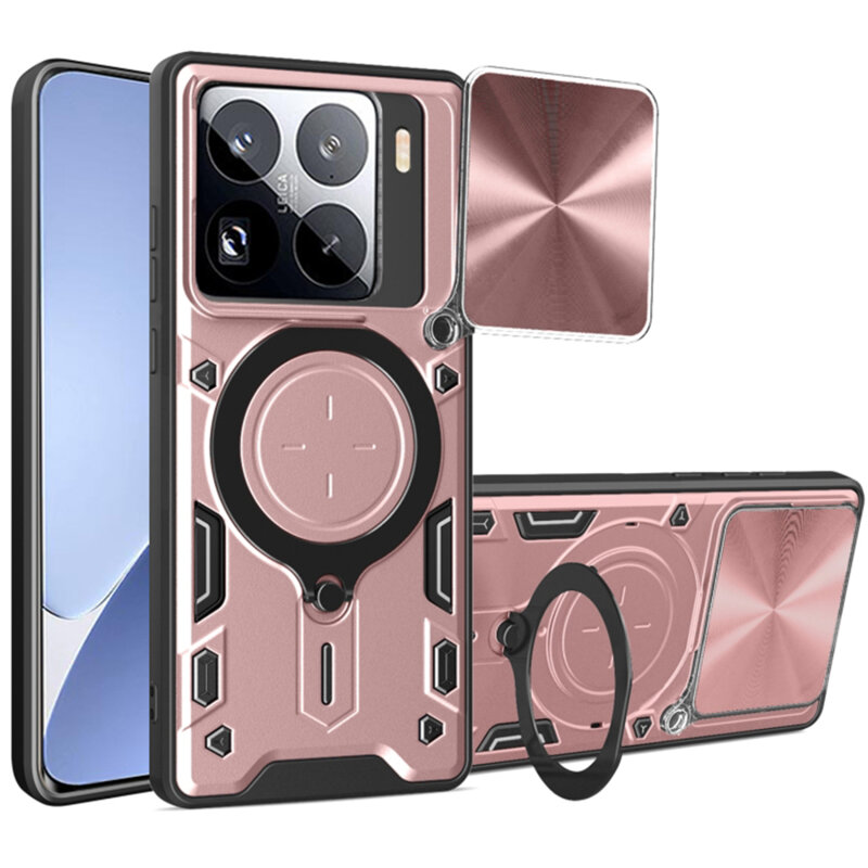 Husa Xiaomi 15 Pro Techsuit CamGuard Pro, roz auriu