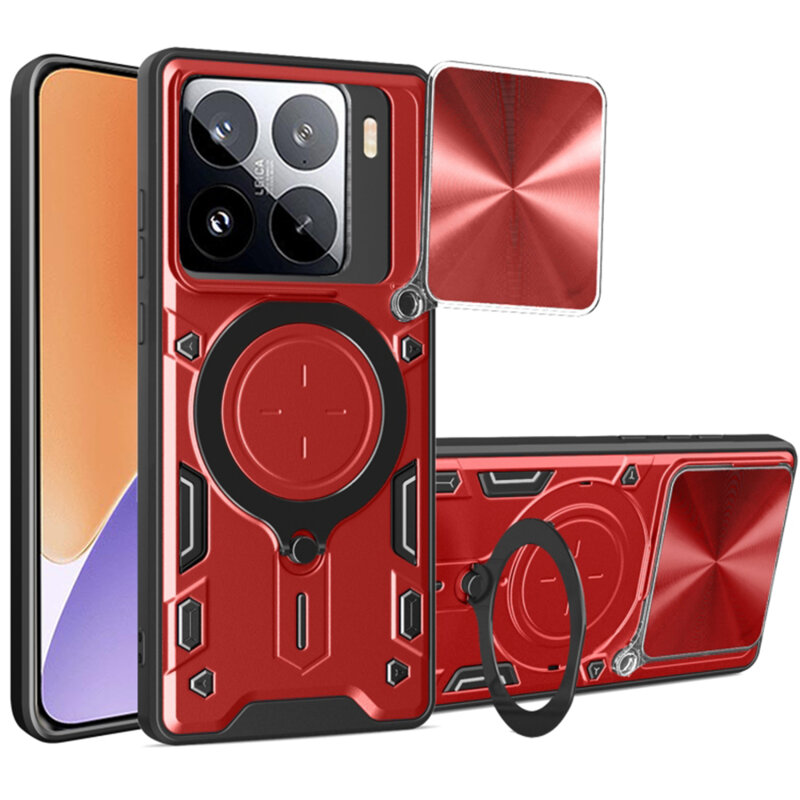 Husa Xiaomi 15 Techsuit CamGuard Pro, rosu