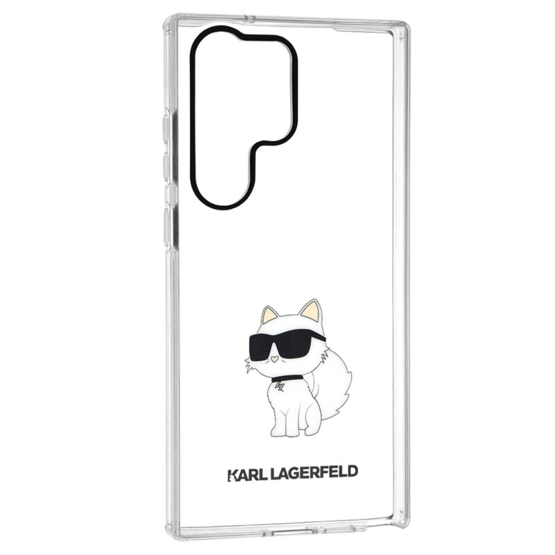 Husa Samsung Galaxy S23 Ultra Karl Lagerfeld Hardcase Transparent, Ikonik Choupette, KLHCS23LHNCHTCT