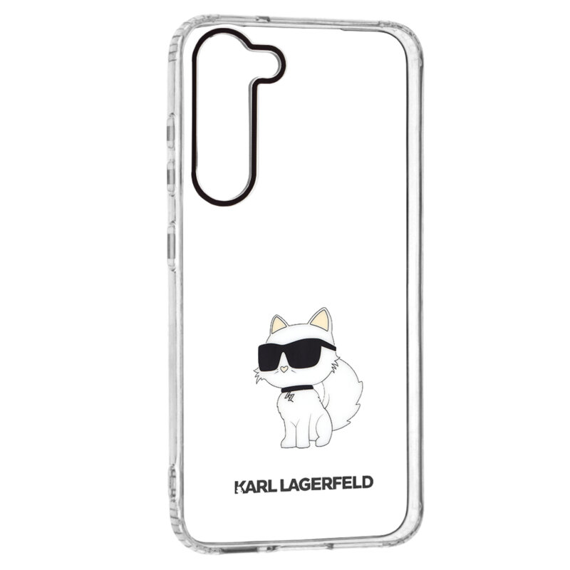 Husa Samsung Galaxy S23 Plus Karl Lagerfeld Hardcase Transparent, Ikonik Choupette, KLHCS23MHNCHTCT