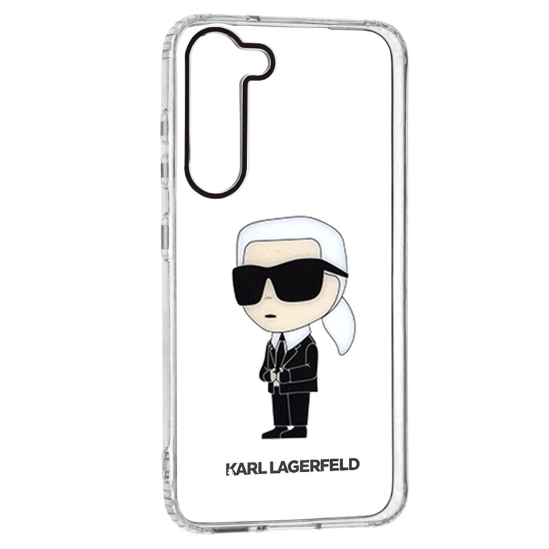 Husa Samsung Galaxy S23 Plus Karl Lagerfeld Hardcase Transparent, Ikonik Karl Lagerfeld, KLHCS23MHNIKTCT