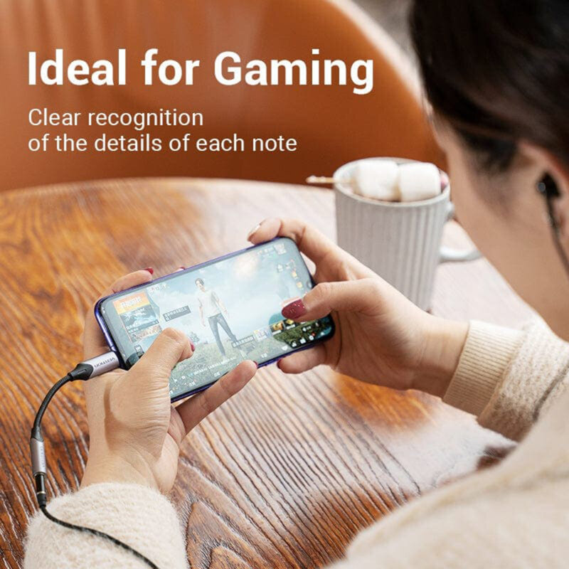 Adaptor audio Jack la Type-C, cu DAC Vention BGMHA, gri