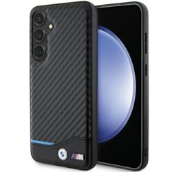Husa BMW Samsung Galaxy S24 Plus Leather Carbon, negru, BMHCS24M22NBCK