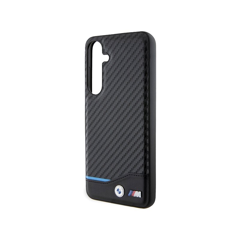 Husa BMW Samsung Galaxy S24 Plus Leather Carbon, negru, BMHCS24M22NBCK
