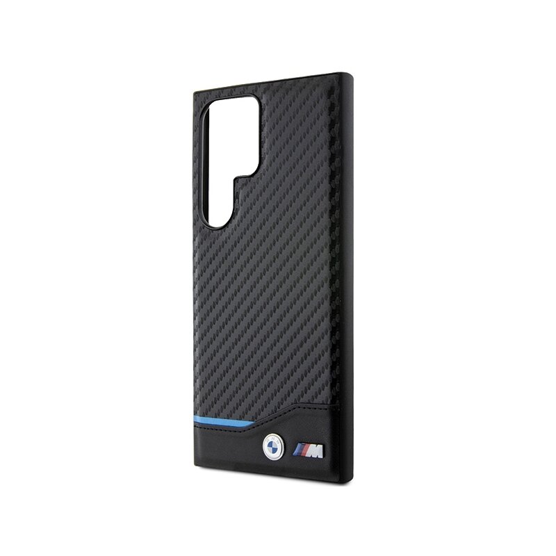 Husa BMW Samsung Galaxy S24 Ultra Leather Carbon, negru, BMHCS24L22NBCK