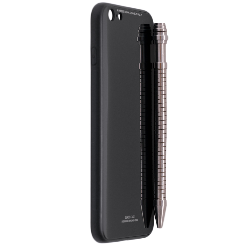 Husa iPhone 6, 6S Glass Series - Negru