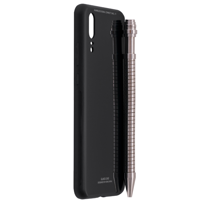 Husa Huawei P20 Glass Series - Negru