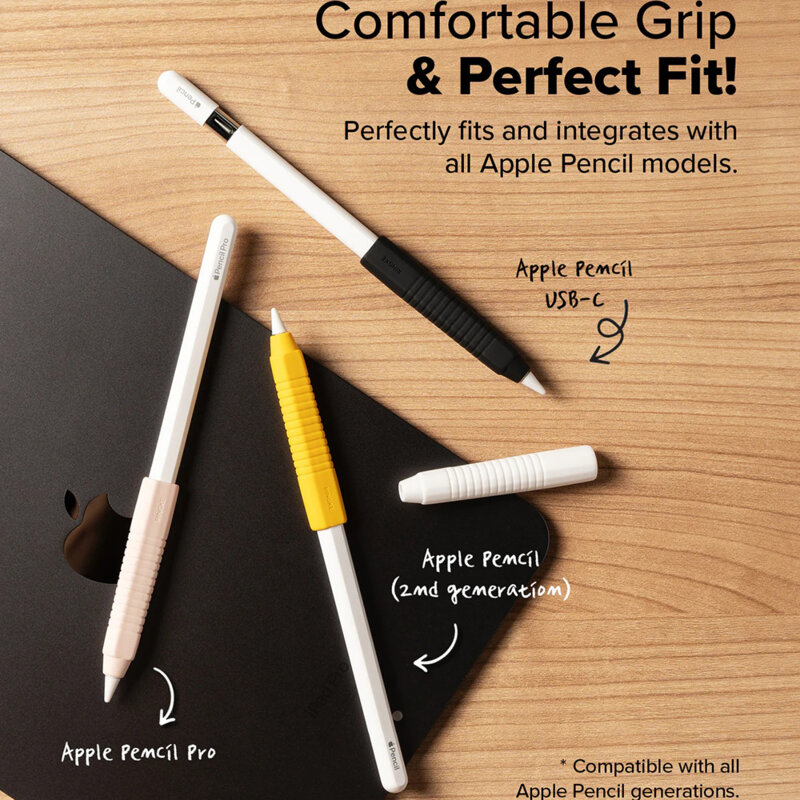 Suport Apple Pencil telefon, tableta autoadeziv Ringke, galben