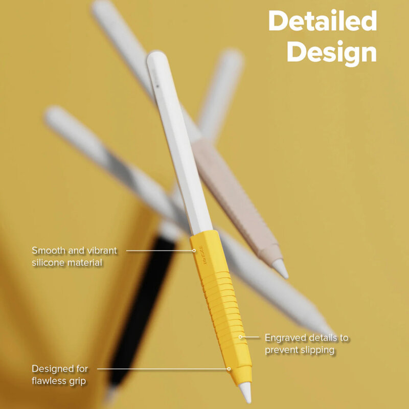 Suport Apple Pencil telefon, tableta autoadeziv Ringke, galben