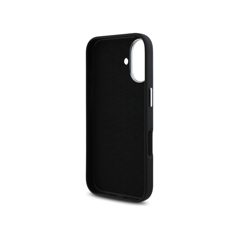Husa BMW iPhone 16 Leather M Smooth Full Wrapped Metal, negru, BMHCP16S23PMWK